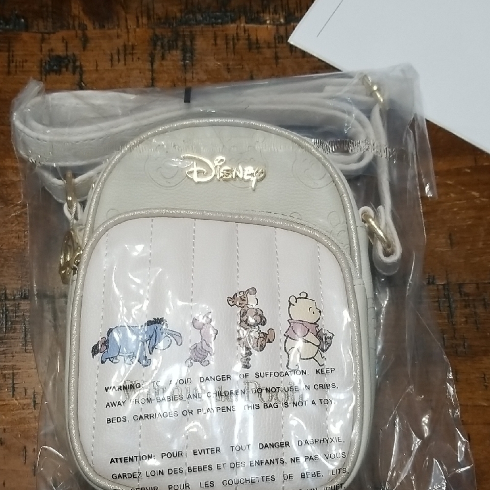 Disney Cream and Gold Crossbody Bag with Characters